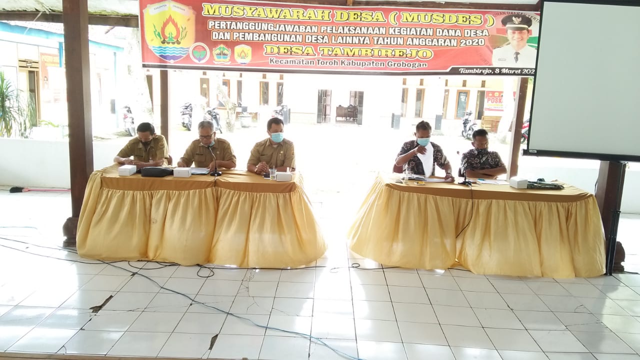 MUSDES PERTANGGUNGJAWABAN PELAKSANAAN PEMBANGUNAN TA 2020